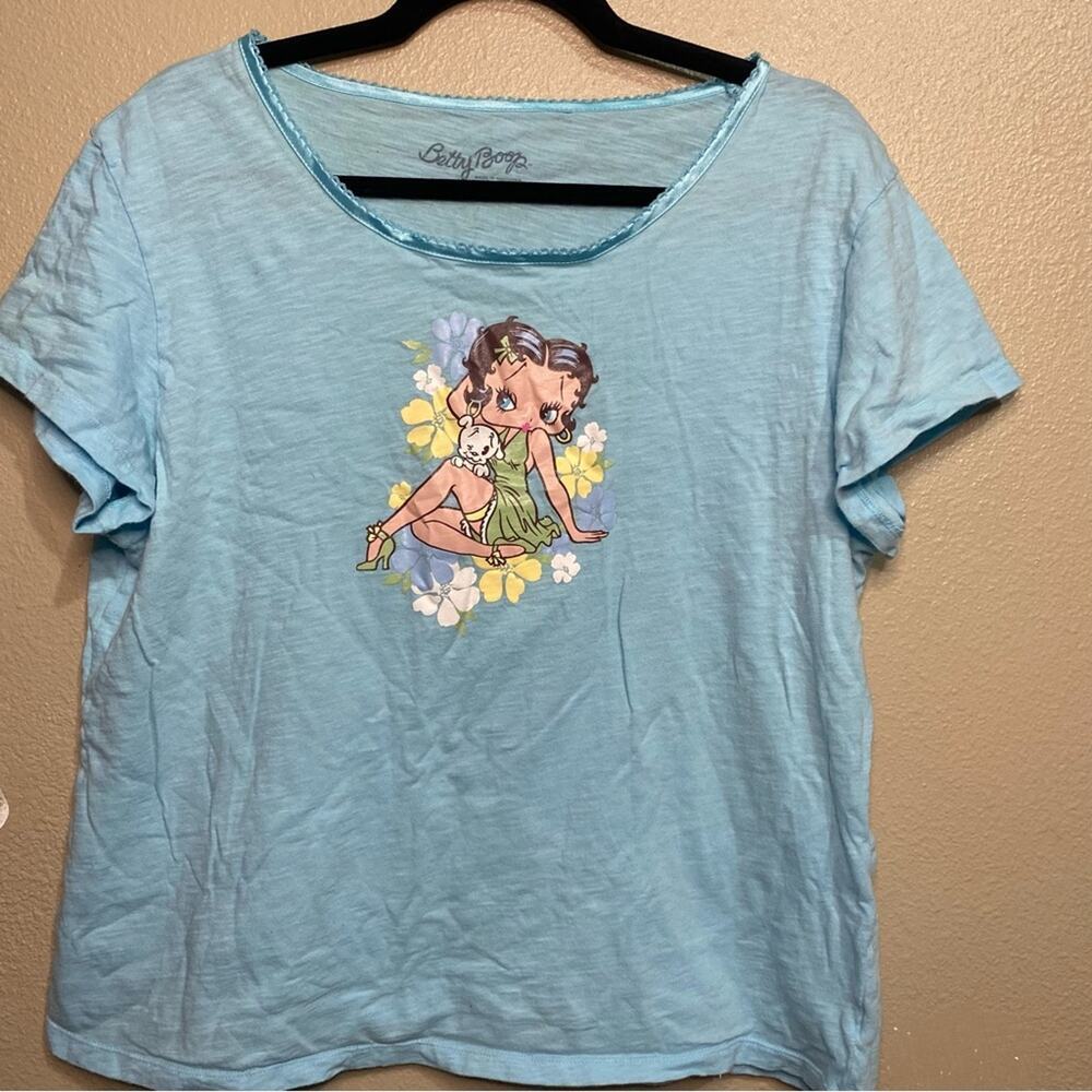 Betty‎ BOOP Baby Blue T shirt size XL
